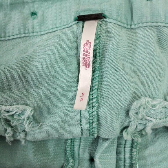 Free People Bay To Breakers Pants Low-Rise Slouchy Cargo Solid Cotton S 275659 - Picture 5 of 5